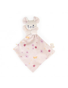 Doudou souris carré douceur jolie marguerite