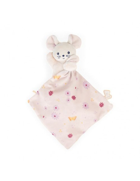 Doudou souris carré douceur jolie marguerite