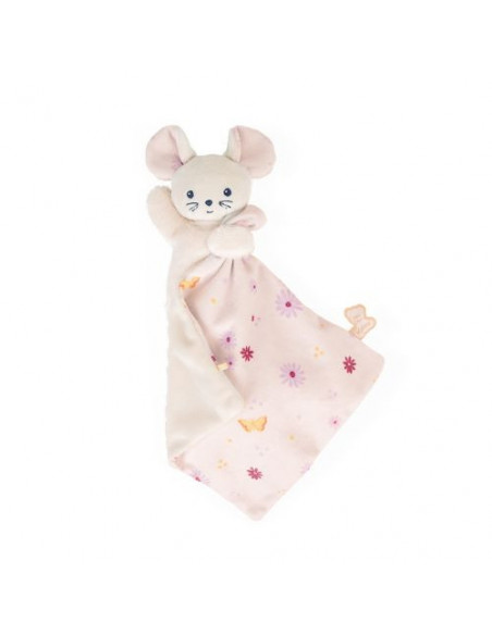 Doudou souris carré douceur jolie marguerite