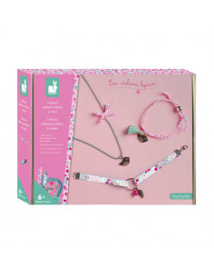 Kit creatif - 3 bijoux rubans a fleurs a creer - janod