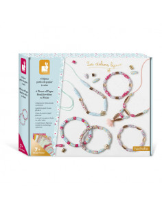 Kit creatif - 6 bijoux perles de papier a creer - janod