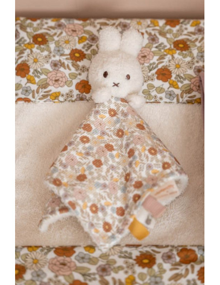 Doudou miffy carre - vintage flowers