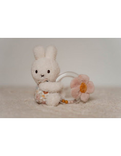 Hochet miffy avec anneau - vintage flowers 2