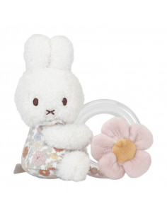 Hochet miffy avec anneau - vintage flowers