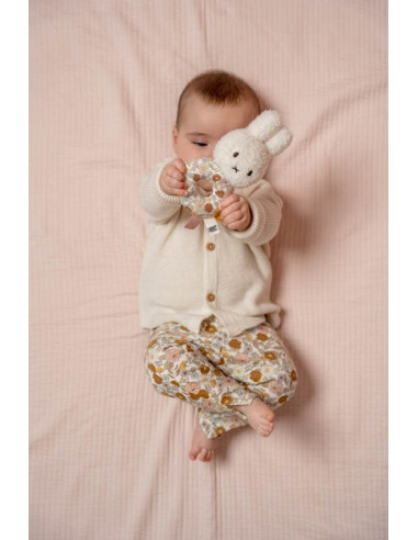 Hochet miffy en tissu - vintage flowers