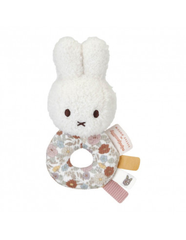 Hochet miffy en tissu - vintage flowers