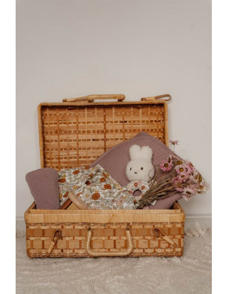Hochet miffy en tissu - vintage flowers