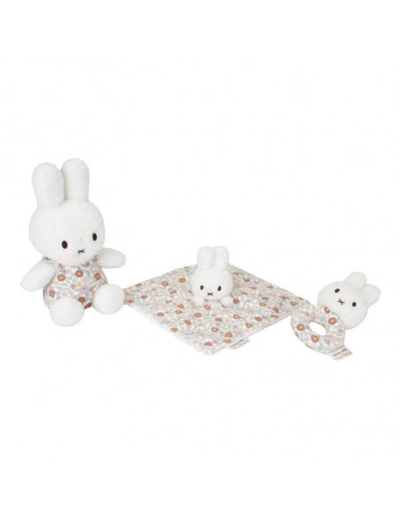 Coffret cadeau (peluche, doudou,hochet) - vintage flowers - miffy - little dutch