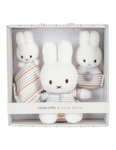 Coffret cadeau (peluche, doudou,hochet) - vintage sunny - miffy - little dutch