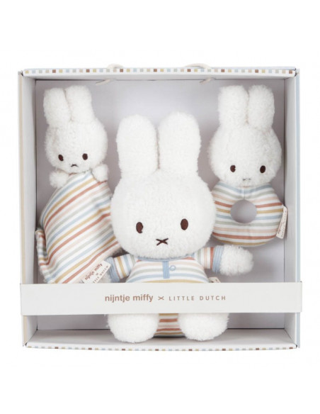 Coffret cadeau (peluche, doudou,hochet) - vintage sunny - miffy - little dutch