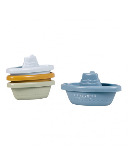 Bateaux de bain a empiler bleu - little dutch