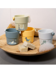 Lot de 4 gobelets de bain - little goose - little dutch 2