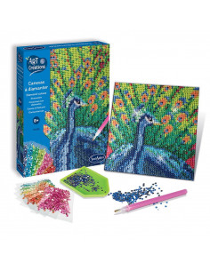Art & Créations CANEVAS A DIAMANTER Paon 2