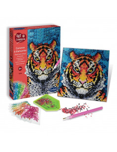 Art & Créations CANEVAS A DIAMANTER Tigre 2