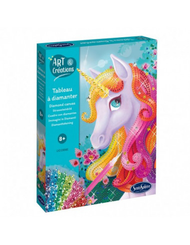 Tableau à diamanter licorne