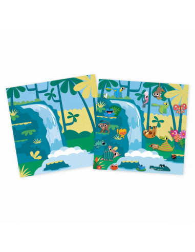 5 ans - gommettes et decors jungle