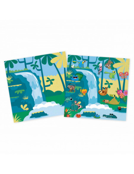 5 ans - gommettes et decors jungle