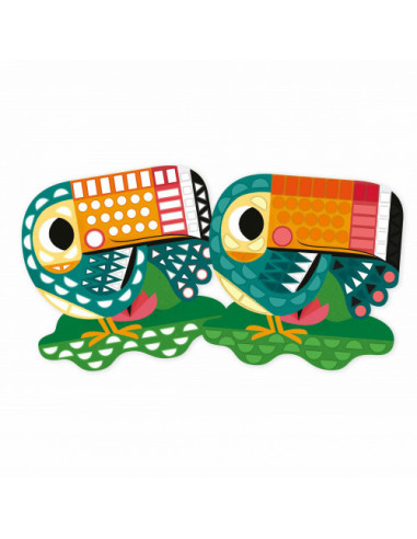 5 ans - gommettes et decors jungle