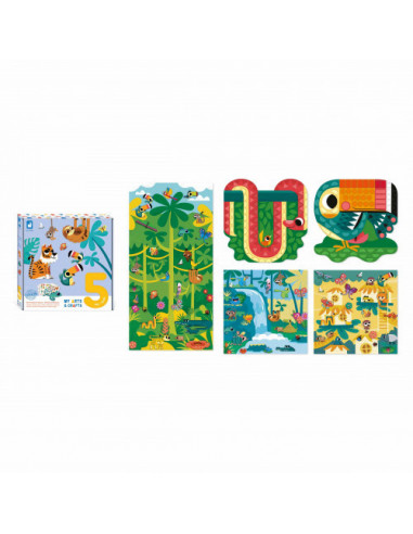 5 ans - gommettes et decors jungle