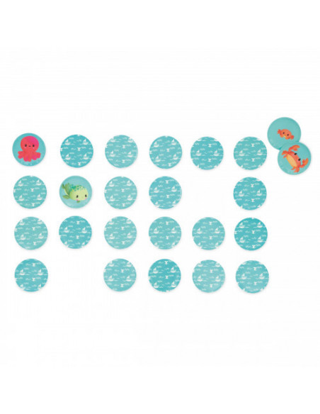 Memo de bain - mes bebes animaux