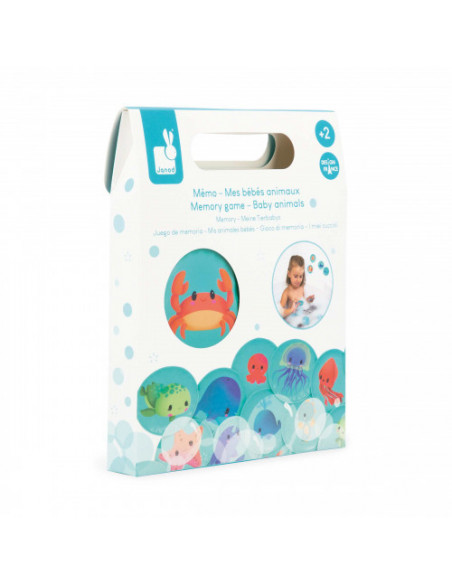 Memo de bain - mes bebes animaux