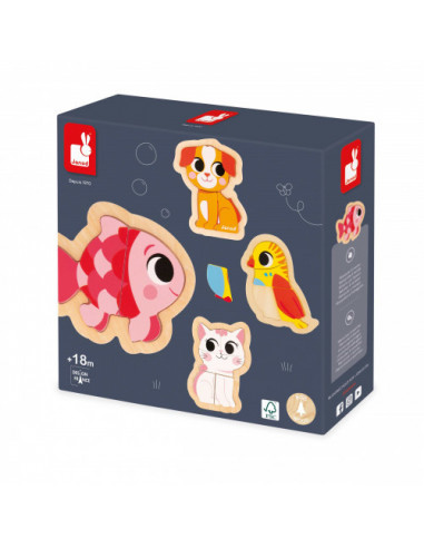 4 puzzles evolutifs - animaux de compagnie