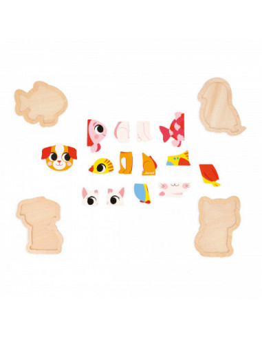 4 puzzles evolutifs - animaux de compagnie