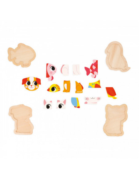 4 puzzles evolutifs - animaux de compagnie