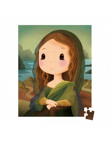 Puzzle inspired by leonardo da vinci - 100 pcs - janod