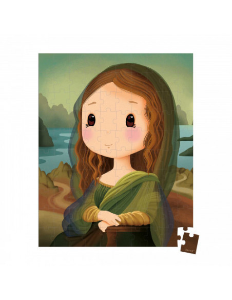 Puzzle inspired by leonardo da vinci - 100 pcs - janod
