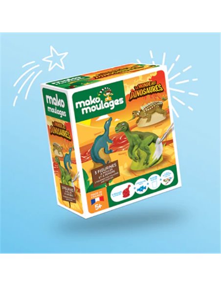 MAKO MOULAGES - LE MONDE DES DINOSAURES COFFRET 3 MOULES