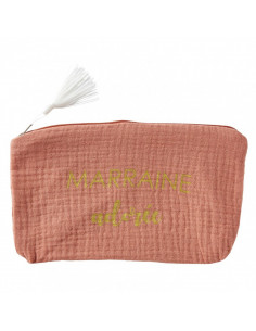 Trousse cadeau "marraine adoree" marsala