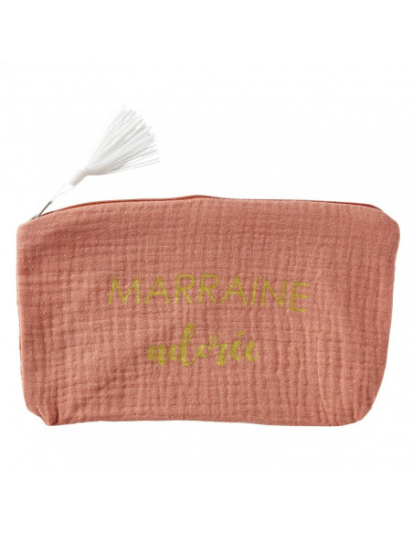 Trousse cadeau "marraine adoree" marsala
