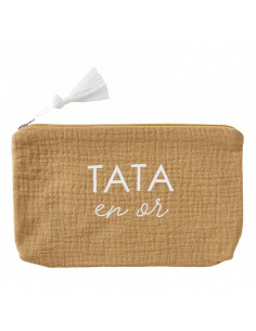 Trousse cadeau "tata en or" noisette
