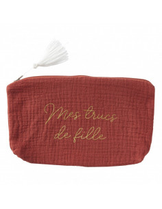 Trousse cadeau "mes trucs de fille" tomette