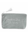 Trousse cadeau "meilleure soeur" vert de gris