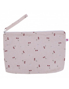 Trousse plastifiee cerises skin/tomette