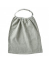 Serviette elastiquee vert de gris/ palmiers