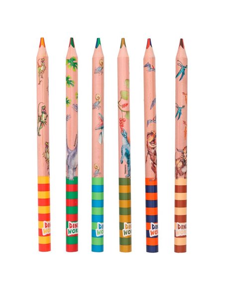 Dino World Crayons multicouleurs