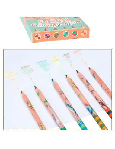 Dino World Crayons multicouleurs