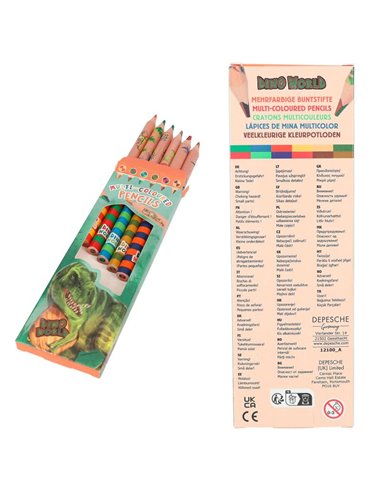 Dino World Crayons multicouleurs