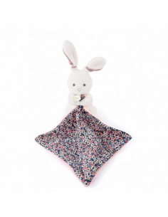 Bohaime - lapin rose pantin avec doudou 2