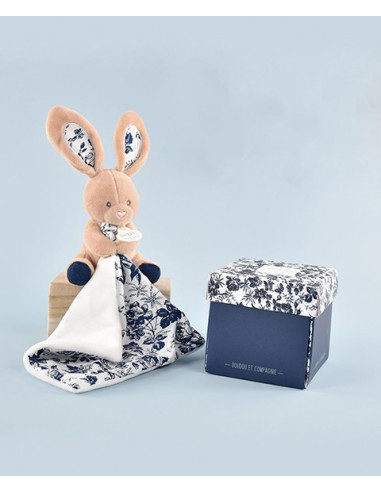 Bohaime - lapin marine pantin avec doudou
