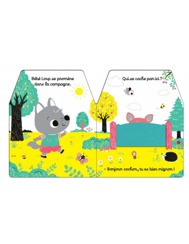 Bebe loup cache-cache nature