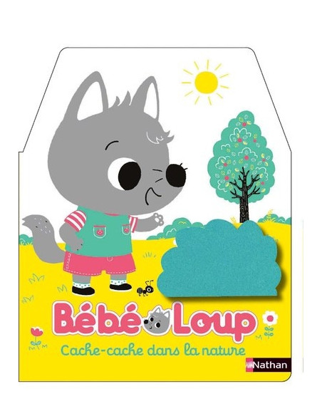 Bebe loup cache-cache nature