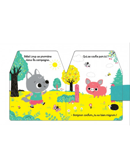 Bebe loup cache-cache nature