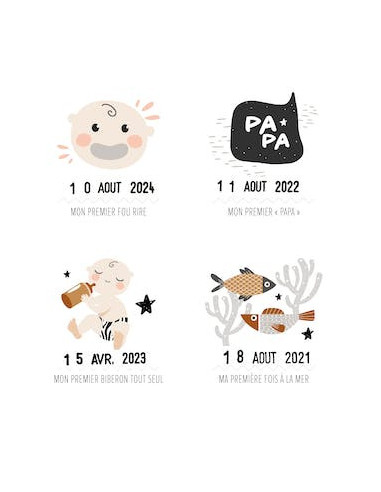 Duo "en t'attendant"+affiche "mes premieres fois" maman/papa