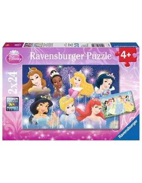 Puzzles 2x24 p - Les princesses réunies / Disney Princesses - Ravensburger