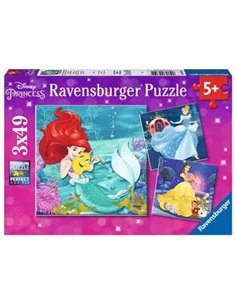 Ravensburger - Puzzles 3x49 p - Aventure des princesses - Disney Princesses