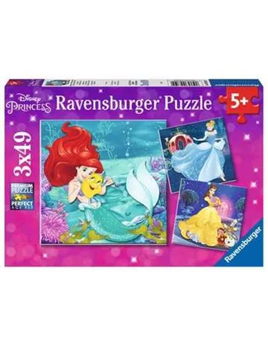 Ravensburger - Puzzles 3x49 p - Aventure des princesses - Disney Princesses